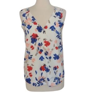Top Banana Republic Medium Multicolor Floral V-Neck Sleeveless